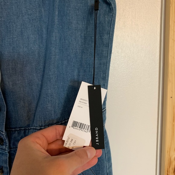 Brand New Jean Romper with Pockets - Picture 4 of 5